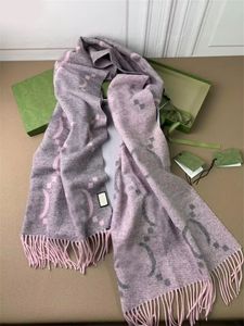 Cachecol de luxo para mulheres inverno cashmere designer cachecol carta completa impressa sciarpa toque macio quente envolve longos xales lenços masculinos vida diária fa07