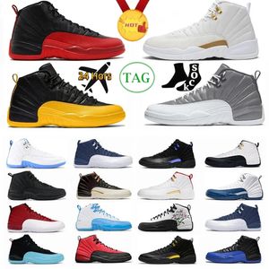 Jumpman 12 12s Mens Basketball Shoes XII Male And Female Stealth Balck Taxi Royalty Playoffs lce Cream Fiba lndigo Rice White Brown Grape Men Trainers Sports Sneakers