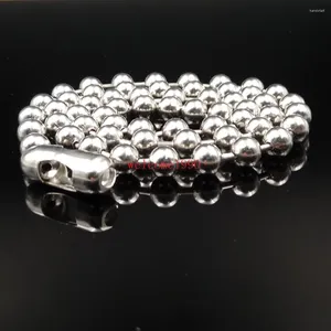 Zincirler Kadın Erkekler Kolye Paslanmaz Çelik Ball Boncuklar Zincir 8mm 24 '' Hediyeler için