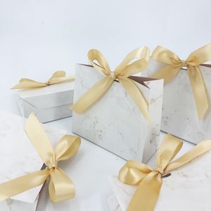 Gift Wrap Marble Style Box Wedding Baby Shower Birthday Christmas Valentines Day Party Favor Candy Acceptera Privat anpassning 230404
