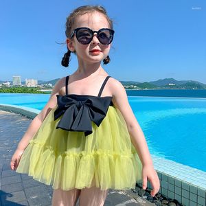 Vestidos de menina crianças tulles vestido meninas meninas fofas roupas de banho fofa moda strap tutu dres 2023 maiôs praia