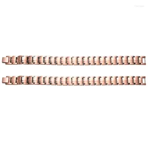 Strand 2X Pure Copper Bracelet Men Energy Germanium Magnetic Vintage Hologram Chain & Link Bracelets For