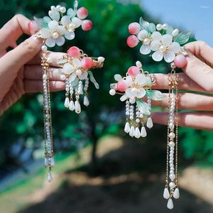 Hair Accessories Cheongsam Headdress Tassel Ancient Style Hairpin Chinese Headwear Hanfu Clip Set