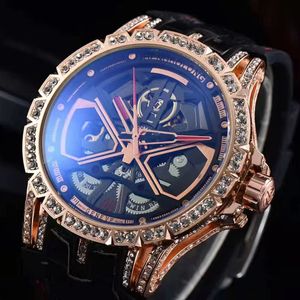 Designer de alta qualidade venda transfronteiriça cravejado de diamantes mostrador grande multifuncional Liu agulha relógio de quartzo fabricantes vendas diretas