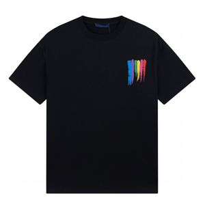 1 męskie design koszulka wiosna letnie kolorowe rękawy tee wakacje w krótkim rękawie swobodny litery drukowania topy rozmiar #641