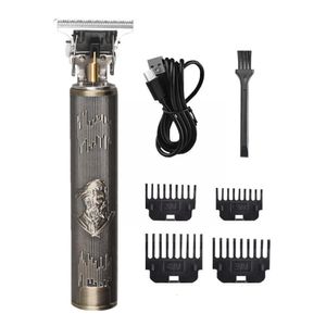 Hair Trimmer Vintage T9 Electric Pordless Hair Machine Professional Hair Trimmer For Men Shaver Broda Blish A6v6 230403