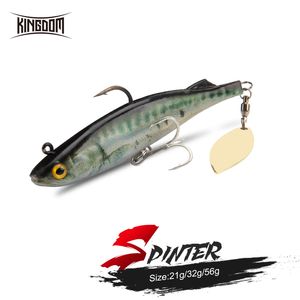 Iscas iscas de iscas de pesca spinner de reino iscas grandes iscas de natação macias com colher na ação de afundamento de cauda 3d impressão 140mm 170mm 205mm Soft Lure 230403