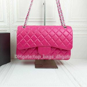 METAL 2024SS FUCHSIA F/W France Bags Womens Hardware Bag Classic Gold/Silver Double Quilted Flap Jumbo Matelasse Chain Crossbody Shoulder Handbags