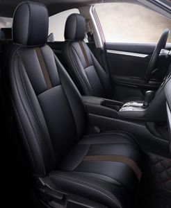 2021New Style Custom Car Seat Cover för Honda Select Civic Luxury Leather Auto Seat Waterproof Antifouling Protect Set Slip Inter4209343