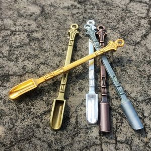 Smoking Colorful Metal Alloy Snuff Snorter Sniffer Snuffer Dispenser Tobacco Wax Oil Rigs Dabber Spoon Shovel Scoop Waterpipe Bubbler Straw Nails Cigarette Holder