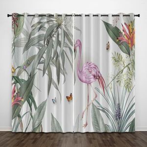 Curtain Tropical Rainforest Animal Plant Home Printed Blackout Curtains Room Living Bedroom Decorative 2sts/Set Cortinas