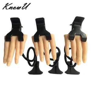 Catsuit Costumes Flexible Silicone Hand Model Practice Jointed Fake Finger Gel Polish Display Tools Ustable Nails Holder Halloween Decor