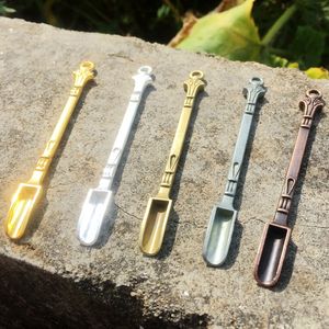 Smoking Colorful Metal Snuff Snorter Sniffer Snuffer Dispenser Tobacco Wax Oil Rigs Dabber Spoon Shovel Scoop Waterpipe Bubbler Straw Nails Cigarette Holder