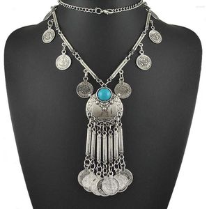 Łańcuchy Turkish Gypsy Bohemian vintage metal boho boho kołnierz bib moneta choker deklaracje naszyjniki kobiety plemienne afgańskie festiwal biżuteria