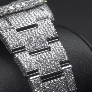 1D2M High Quality Fashion Iced Out WatchMens Wrist Luxury Round Cut Lab Grown Watch Wholale Hip Hop Rapper WatcFor Men SMLY