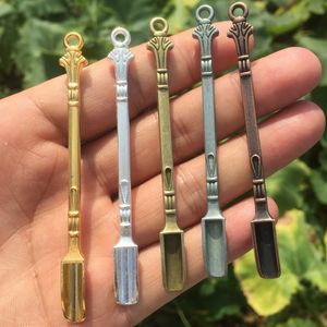 Newest Colorful Metal Alloy Smoking Dry Herb Tobacco Oil Rigs Cream Shovel Dabber Scoop Tip Straw Spoon Stick Poker Rod Bubbler Waterpipe Bong Cigarette Holder DHL