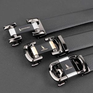 Suspenders versão coreana da liga masculina de fivela automática de lazer juvenil cinto de couro para meninos