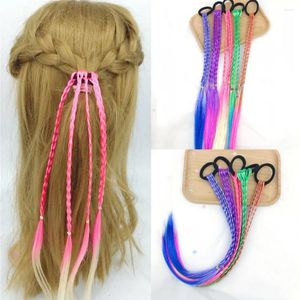 Hårtillbehör 5st Girl Extension Accessories-Rubber Elastic Band Frisyr Ponytail Braid Twist Colorful Wig Dress Dreadlock