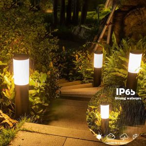 Novità Illuminazione Solare a LED per esterni Lampade da giardino per esterni Illuminazione per esterni impermeabile per esterni per Pathway Patio Yard Prato Decorazione per la casa P230403