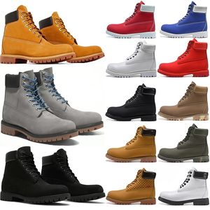 Designer Boots Classic 6 inch premium waterproof martin 10061 Wheat Triple White Black Chocolate Midnight Navy Royal Blue Green Camo booties sneakers Big Size 13