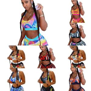 2023 Summer Women Clothing Bikini Tracksuits Two Piece Short Set Designer Slim Sexy Bikini Vest BH and Shorts Badkläder kostym strandkläder