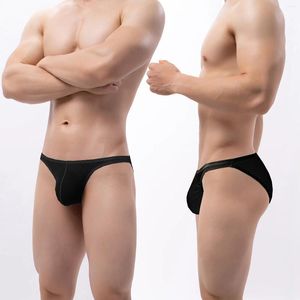 Underbyxor män sexiga underkläder trosor konvexa stor penispåse design man bikini låg stigning se igenom