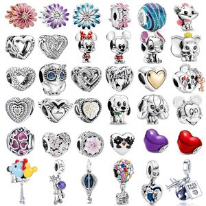 925 Pounds Silver New Fashion Charm Original Round Beads, Owl, Love, Mouse, Dog, Elephant, Compatible Pandora Bracelet, Beads