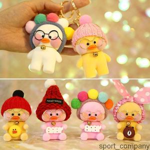 Kawaii Cartoon 12 cm Anatra Peluche Ripiene Morbido Kawaii Anatra Bambola Animale Cuscino Regalo di Compleanno per Bambini Portachiavi per bambini