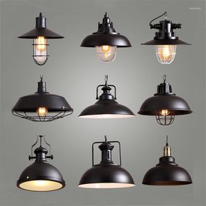 Hängslampor industriell stil retro lampor vintage lampa hänger med e27 LED -glödlampa sovsalar