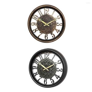 Zegary ścienne Vintage Clock Mute salon sypialnia w stylu retro w stylu domowym biuro dekoracje dzwonek wysoko precyzyjne wiszące ozdoby