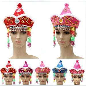 Moğol yurt şeklindeki kraliçe prenses şapka headdress kız çocuk doğum günü hediyesi kadın cosplay parti başlıkları