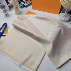 2024L Silk Scarf Cotton Blend Women Fashion Silken Scarf Designers Scarves Top Quality Silk Color-Blocking Fringed Rdges Size 180cmX70cm with V