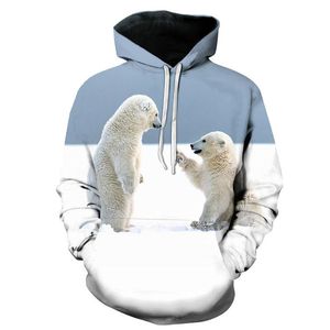 Men's Hoodies & Sweatshirts 2023 Autumn And Winter Funny Cute Animal 3D Printing Fashion Trend Top Selling Russian Bear Hoodie Sweatshirt