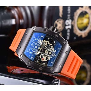 Richarmiles Automatische Mechanische Horloges Mode Uitverkoop Ghost Watch Hollow 9791C Trends Persoonlijkheid Mode Quartz Heren Hot Head Nieuw 74GC