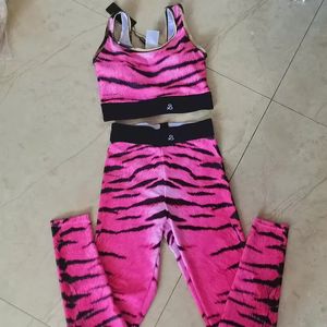 Strój jogi elastyczna talia destybulki Tekstile tygrysy w paski drukowane projektanci sportowi kamizelki lady kształtujące zużycie fitness