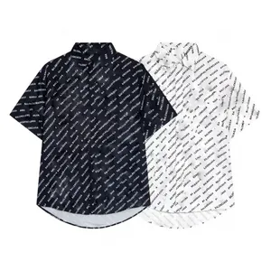2023 Moda Erkek Lüks Tasarımcı Gömlekler Erkek Moda Geometrik Baskı Bowling Shirt Hawaii Çiçek Gündelik Gömlek Erkekler İnce Fit Kısa Kollu Çeşitlilik S-XL.SC001