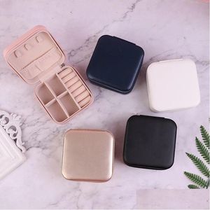 Jewelry Boxes Small Jewelry Organizer Display Storage Box Travel Jewellery Case Earrings Necklace Ring Holder For Proposal Wedding Dro Dht1N