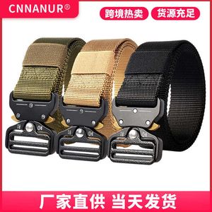 Suspenders 3.8cm Outdoor Tactical Alloy Buckle Nylon Men's Canvas Belt