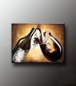 Master kaliteli el boyalı yemek odası yağlı boya şarap boyama hayatı tuval resimleri duvar mutfak dekorasyon hediyesi T1P8093163767