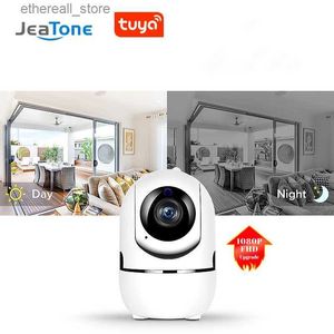 شاشات الأطفال Jeatone 1080p مراقبة الطفل WiFi Tuya حماية أمان المنزل 2.0MP شبكة CCTV مع نظام مراقبة الصوت ثنائي الاتجاه Q231104