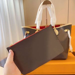 Luxury designer bag shopping tote women handbag canvas Leather shoulder bags purse Large capacity handbags PM MM GM