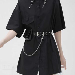 Belts Fashion Trend Rock Punk Belt Full Hole Versatile Belt Waist Bag plus size Chain Belts For women Jeans Pleated Skirt Belt Z0404