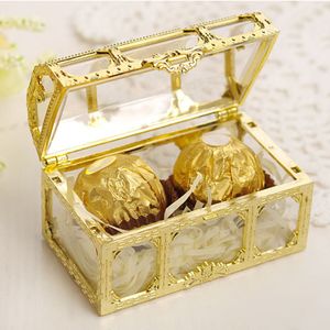 Gift Wrap 10pcs/set Transparent Box Treasure Chest Shape Storage Party Marriage Souvenir DIY Candy Boxes Packaging Bags for Business 230404