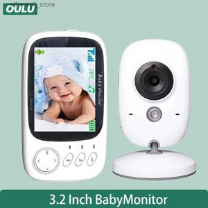 Baby Monitors Oulu 3,2 tum trådlös videofärg Baby Monitor Högupplösning Baby Nanny Security Camera Night Vision Temperaturövervakning Q231104