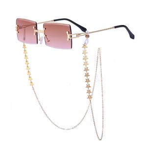 Óculos de sol de grife para mulheres Chain Chain New Glasses Sunglasses Moda Design Oversize Design Summer Luxury Brand Designer Glasses Frame Top qualidade Fashions Style 2A307