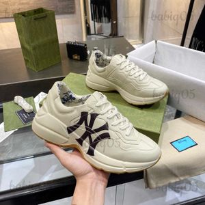 Dress Rhyton Designer Buty Beige Men Treners Vintage luksus Chaussures Ladies White Shoe Fashion Sneakers Wave Foust Sneaker T231104