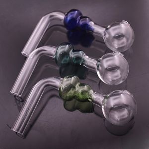 10 Stück gebogenes Glas-Ölbrennerrohr, Außendurchmesser 3 cm, Ölschale, gebogenes Handrohr, Wasserpfeife für Dab-Rig-Bong-Rauchwerkzeuge