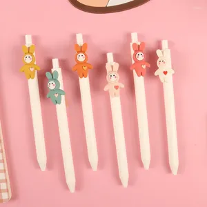 0,5 mm, 6 Stück, Cartoon-Kawaii-Kreativ, Schule, Büro, koreanisches Briefpapier, süß, hübsch, lustig, Gelstift