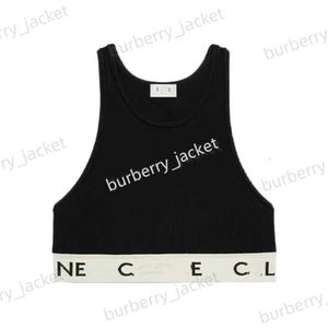 Designer Celins T Shirt Cropped Top CC T SHIRTS Kobiety Knits Cel Tee Knoted Sport Tank Tops Woman Vest Yoga Tees S3