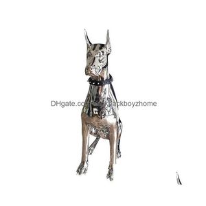 庭の装飾家の装飾装飾装飾ドーバーマン犬大規模なアート動物像図形の部屋の装飾dh9kb